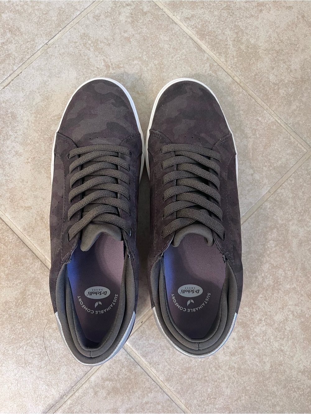 Dr. Scholl's Olive Camo Slip-on Sneakers